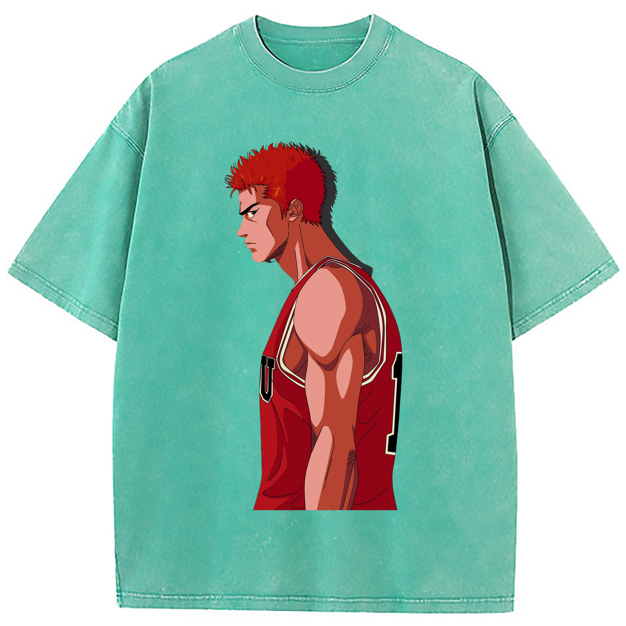 （画像用） SLAM DUNK／スラムダンク 綿100% ヴィンテージ風 半袖Tシャツ（フロントプリント）
